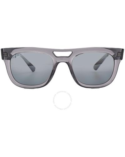 Ray-Ban Phil Bio Based Polarized Gray Gradient Mirror Square Sunglasses Rb4426 672582 54