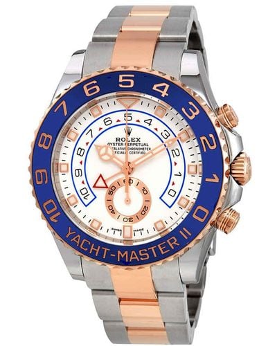 Rolex Yacht-master Ii Chronograph Automatic White Dial Steel - Blue