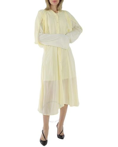 Acne Studios Pale Layered Long Sleeve Dress - Yellow