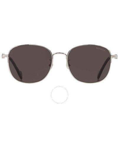 Moncler Grey Round Sunglasses Ml0181-d 16d 55 - Brown