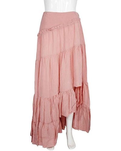 3.1 Phillip Lim Full Gathered Asymmetrical Skirt - Pink