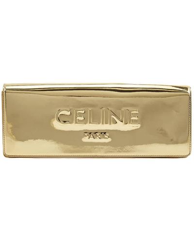 Celine pouch beige plain women's clutch pouch