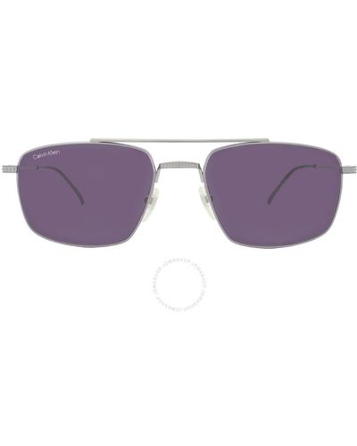 Calvin Klein Purple Navigator Sunglasses Ck22111ts 045 56 - Black