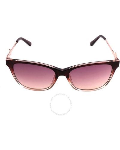 Guess Factory Gradient Cat Eye Sunglasses Gf6155 83z 55 - Pink