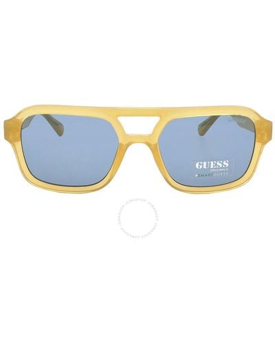Guess Blue Square Sunglasses Gu8259 39v 53