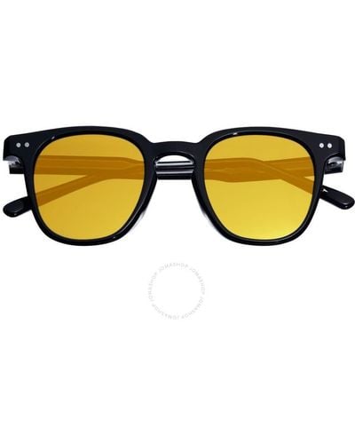 Simplify Black Square Sunglasses - Brown