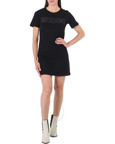Moschino Fantasy Print Couture Short-sleeve T-shirt Dress - Black