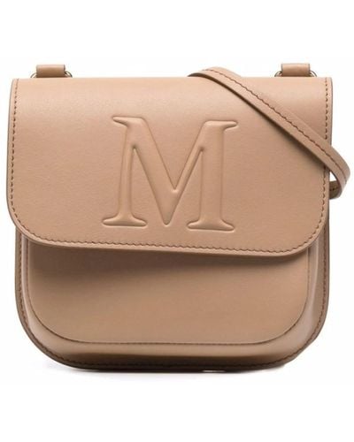 Max Mara Leather Mym Bag - Natural
