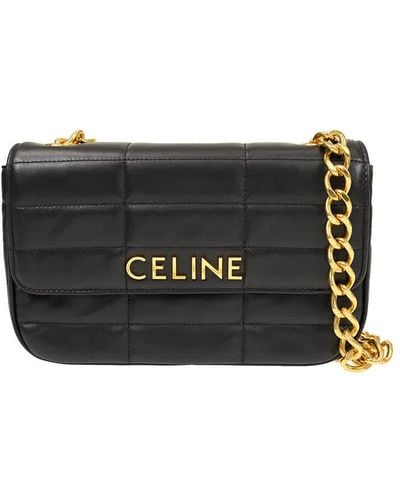 Celine Chain Shoulder Bag - Black
