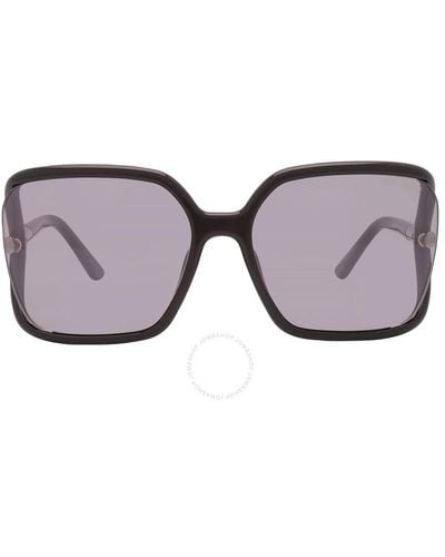 Tom Ford Solange Smoke Mirrir Butterfly Sunglasses Ft1089 01c 60 - Brown
