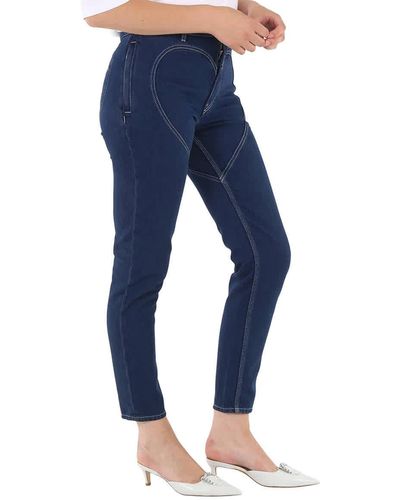 Burberry Heart-motif Skinny Jeans - Blue