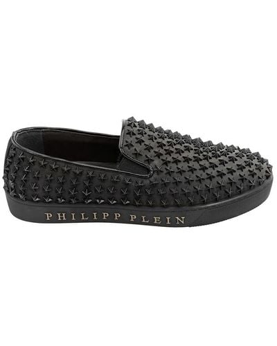 Philipp Plein Star Studs Slip-on Shoes - Black