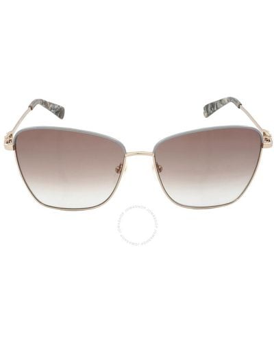 Longchamp Brown Gradient Square Sunglasses Lo153s 734 59 - Pink