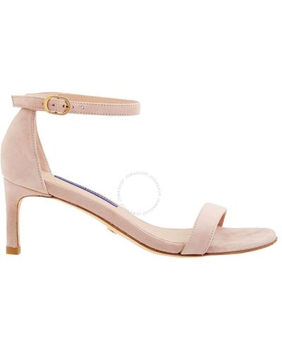 Stuart Weitzman Nunakedstraight 60 Suede Heel S - Pink