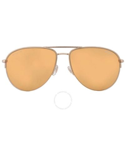 Chopard Gold Pilot Sunglasses Schd38v 300g 60 - Brown