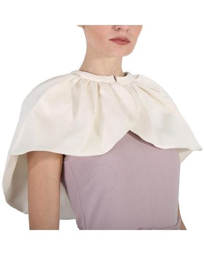Burberry Wreningham Cropped Cotton And Silk Cape - Pink