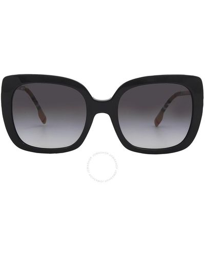 Burberry Caroll Gray Gradient Square Sunglasses Be4323 38538g 54 - Black