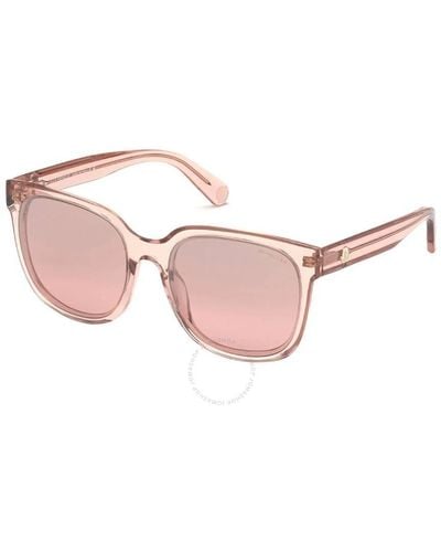 Moncler Brown Gradient Square Sunglasses Ml0198-f 72z 57 - Pink