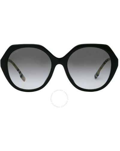 Burberry Vanessa Gray Gradient Irregular Sunglasses Be4375f 38538g 57 - Black