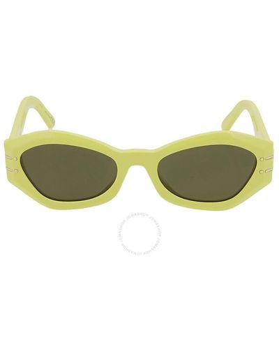 Dior Green Geometric Sunglasses Signature B1u 66c0 55 - Yellow