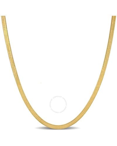 Amour 3.5mm Flex Herringbone Chain Necklace - Metallic