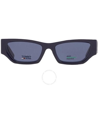 Tommy Hilfiger Blue Cat Eye Sunglasses Tj 0093/s 0pjp/ku 55