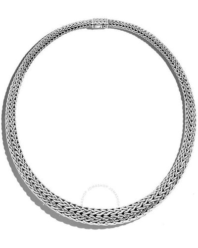 John Hardy Graduated Classic Chain Silver Necklace - Metallic