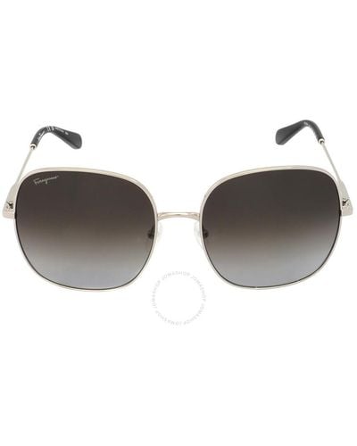 Ferragamo Gradient Square Sunglasses Sf300s 041 59 - Grey