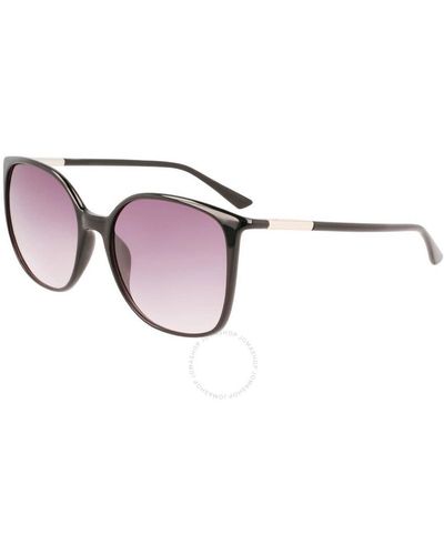 Calvin Klein Lilac Gradient Butterfly Sunglasses Ck22521s 001 58 - Black