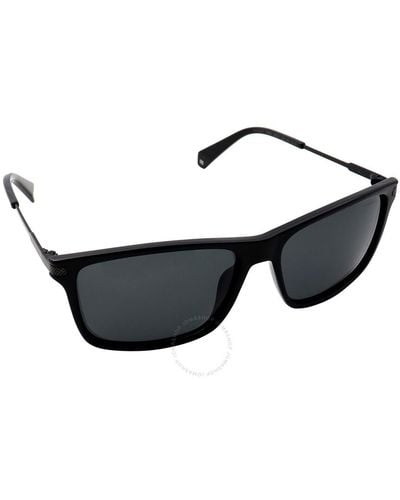 Polaroid Polarized Rectangular Sunglasses Pld 2063/s 0003/m9 58 - Black
