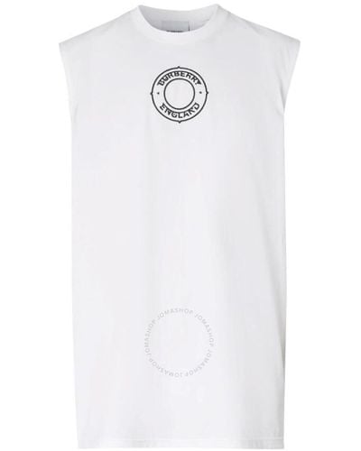Burberry Logo Graphic Print Vest - White