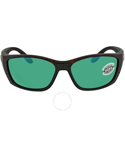 Costa Del Mar Fisch Green Mirror Polarized Glass Sunglasses Fs 10 Ogmglp 64
