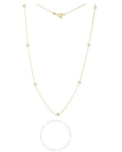 Roberto Coin 18k Yellow Gold Diamonds By The Inch 7 Station Necklace - White