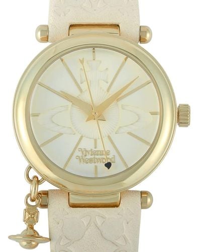 Vivienne Westwood Orb Ii Gold-tone Stainless Steel Watch Vv006whwh - Metallic