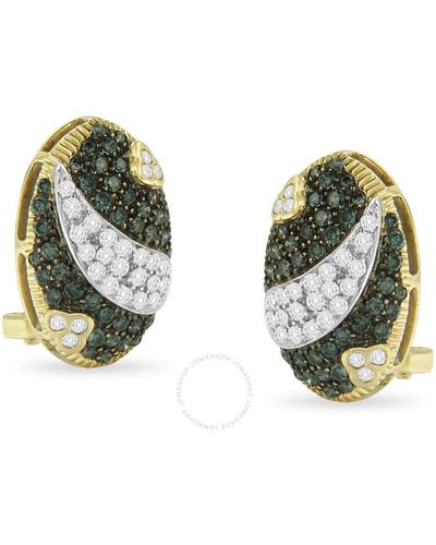 Haus of Brilliance 14k Yellow Gold 2 1/4 Ct Tdw Treated Blue - Green
