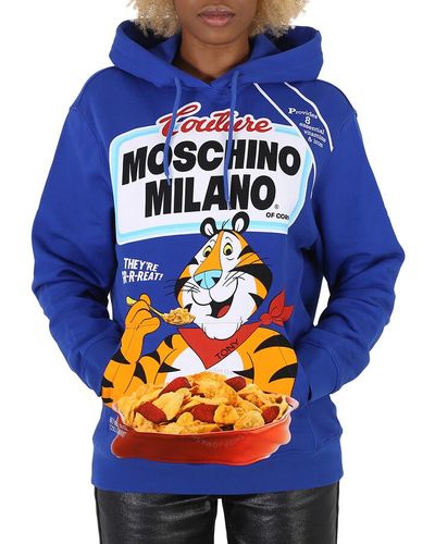 Moschino Tony The Tiger Graphic Hoodie - Blue