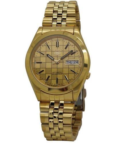 Seiko 5 Automatic Gold Dial Watch - Metallic
