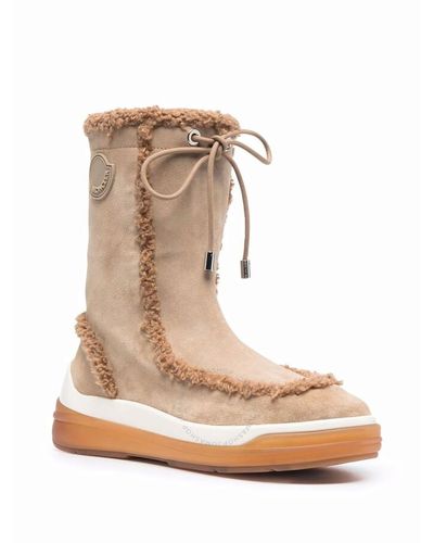 Moncler Insolux Suede Boots - Natural