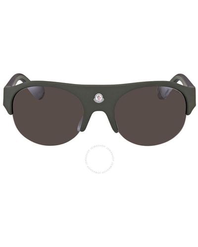 Moncler Mirrored Roviex Round Sunglasses Ml0050 98l - Gray