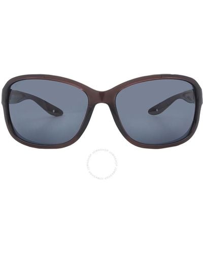Costa Del Mar Seadrift Gray Polarized Polycarbonate Rectangular Sunglasses 6s9114 911401 60 - Blue