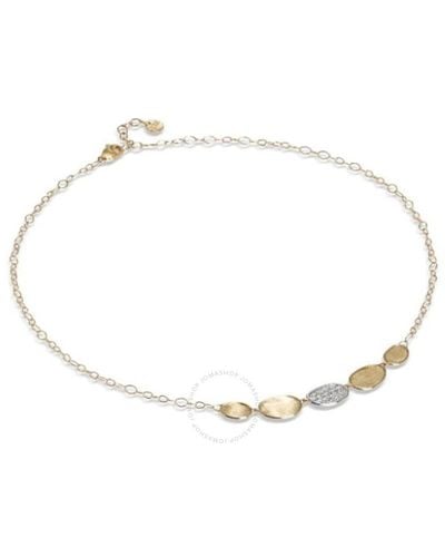 Marco Bicego Lunaria Collection 18k Yellow Gold And Diamond Petite Half Collar Necklace - Metallic