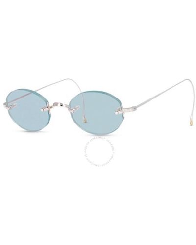 Mr. Leight Makena S Greenwash Oval Sunglasses Ml4013 Plt/grnwsh 46 - Blue