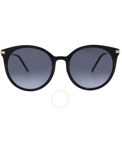 Marc Jacobs Dark Grey Shaded Oval Sunglasses Marc 552/g/s 02m2/9o 54 - Blue
