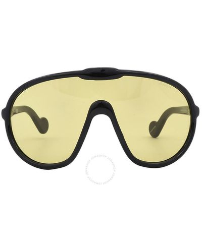 Moncler Halometre Amber Shield Sunglasses Ml0184 01e 00 - Brown