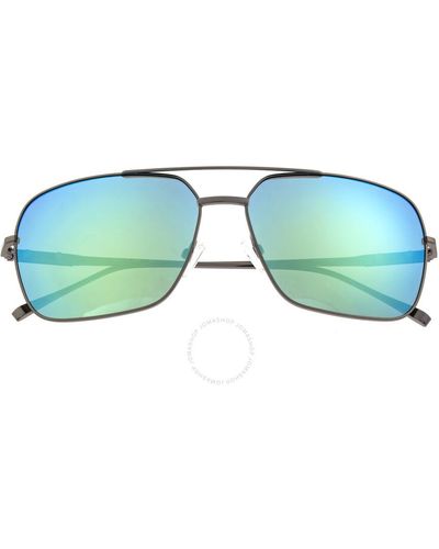 Sixty One Teewah Mirror Coating Pilot Sunglasses S105gm - Blue