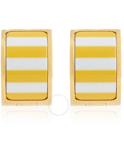 Kate Spade Heritage Spade Flower huggies Earrings - Yellow