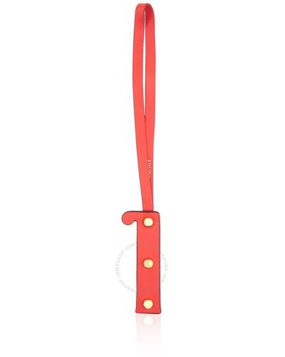 Burberry Letter I Studded Leather Charm - Red