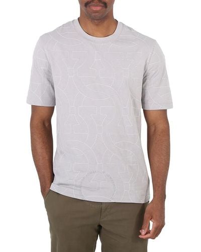 Ferragamo Salvatore Gancini Logo Cotton T-shirt - White