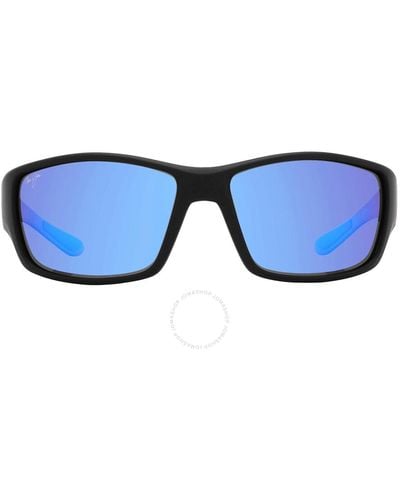 Maui Jim Local Kine Blue Hawaii Rectangular Sunglasses B810-53b 61