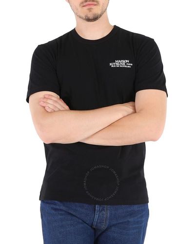 Maison Kitsuné Rue De Richelieu Classic Cotton Jersey T-shirt - Black